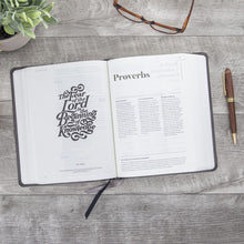 Load image into Gallery viewer, CSB He Reads Truth Bible, Smoke LeatherTouch