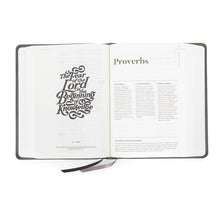 Load image into Gallery viewer, CSB He Reads Truth Bible, Smoke LeatherTouch