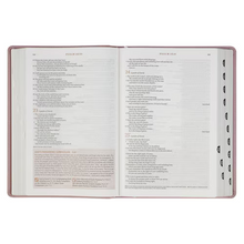 Load image into Gallery viewer, NLT Dusty Mauve Faux Leather Spiritual Growth Bible