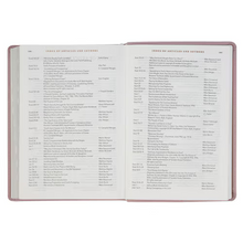 Load image into Gallery viewer, NLT Dusty Mauve Faux Leather Spiritual Growth Bible