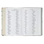 Load image into Gallery viewer, Lichen Gray Floral Faux Leather Hardcover King James Version Bible - Psalm 23:3