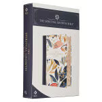 Load image into Gallery viewer, Navy Leaf Faux Leather Spiritual Growth Bible