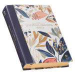 Load image into Gallery viewer, Navy Leaf Faux Leather Spiritual Growth Bible