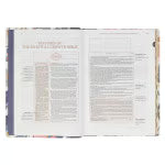 Load image into Gallery viewer, Navy Leaf Faux Leather Spiritual Growth Bible