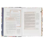 Load image into Gallery viewer, Navy Leaf Faux Leather Spiritual Growth Bible