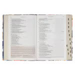 Load image into Gallery viewer, Navy Leaf Faux Leather Spiritual Growth Bible
