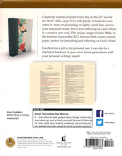 Load image into Gallery viewer, KJV Journal the Word Bible, Large Print, Hardcover, Green Floral Cloth, Red Letter Edition