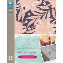 Load image into Gallery viewer, NIV Journal the Word Bible for Teen Girls Pink Floral, Hardcover