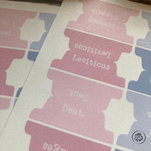 Load image into Gallery viewer, Bible Tabs - Glittered Pink and Blue - Medium / Journal size CODE: Super Pastel