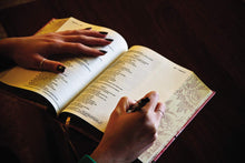 Load image into Gallery viewer, NIV, Artisan Collection Bible, Cloth over Board, Pink Floral, Red Letter, Comfort Print