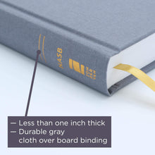 Load image into Gallery viewer, NASB, Thinline Bible, Cloth over Board, Gray, Red Letter, 1995 Text, Comfort Print