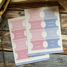 Load image into Gallery viewer, Bible Tabs - Glittered Pink and Blue - Medium / Journal size CODE: Super Pastel