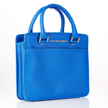 Load image into Gallery viewer, Purse-Style Amazing Grace in Blue Bible Cover