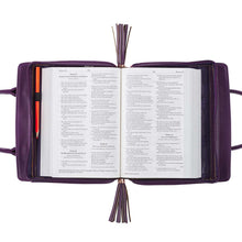 Load image into Gallery viewer, Blessed Purple Floral Purse-Style Bible Cover - BBC637