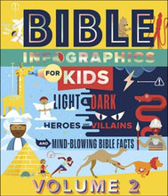 Load image into Gallery viewer, Bible Infographics for Kids, Volume 2: Light and Dark, Heroes and Villains, and Mind-Blowing Bible Facts