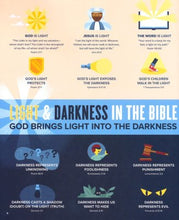 Load image into Gallery viewer, Bible Infographics for Kids, Volume 2: Light and Dark, Heroes and Villains, and Mind-Blowing Bible Facts
