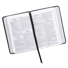 Load image into Gallery viewer, Black Faux Leather King James Version Pocket Bible - KJV013