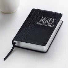 Load image into Gallery viewer, Black Faux Leather King James Version Pocket Bible - KJV013
