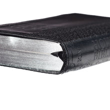 Load image into Gallery viewer, Black Faux Leather King James Version Pocket Bible - KJV013