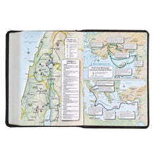 Load image into Gallery viewer, Black Faux Leather Large Print Compact King James Version Bible - KJV131