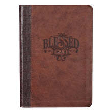 Load image into Gallery viewer, Blessed Man Brown Faux Leather Classic Journal with Zipped Closure - Jeremiah 17:7