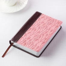 Load image into Gallery viewer, Brown and Pink Half-bound Faux Leather Compact King James Version Bible - KJV049