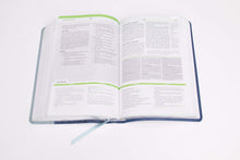 Load image into Gallery viewer, CSB Disciple's Study Bible--soft leather-look, navy blue/mist