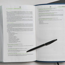 Load image into Gallery viewer, CSB Disciple's Study Bible--soft leather-look, navy blue/mist