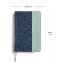 Load image into Gallery viewer, CSB Disciple's Study Bible--soft leather-look, navy blue/mist