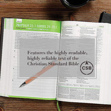 Load image into Gallery viewer, CSB Disciple's Study Bible--soft leather-look, navy blue/mist