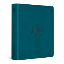 Load image into Gallery viewer, ESV Journaling Bible TruTone, Deep Teal, Fleur-de-lis Design