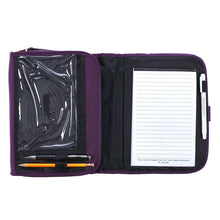 Load image into Gallery viewer, Grace Purple Tri-fold Organizer Bible Cover