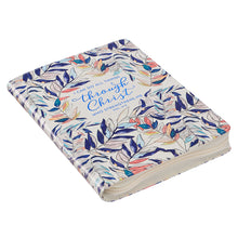 Load image into Gallery viewer, I Can Do All Things Scattered Leaf Faux Leather Classic Journal with Zipped Closure - Philippians 4:13