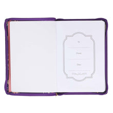 Load image into Gallery viewer, I Know the Plans Purple Faux Leather Classic Journal with Zipped Closure - Jeremiah 29:11