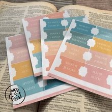 Load image into Gallery viewer, Bible Tabs - Craft for Christ - Joy - Pealable sticker for Journaling Medium and Small Bibles