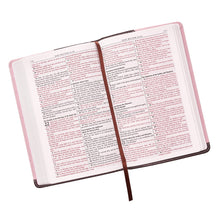 Load image into Gallery viewer, Brown and Pink Faux Leather King James Version Deluxe Gift Bible KJV052