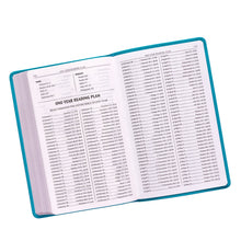 Load image into Gallery viewer, Teal Faux Leather King James Version Gift Edition Bible KJV059