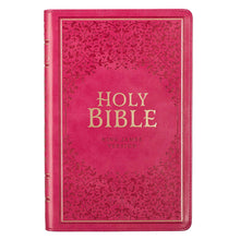 Load image into Gallery viewer, Pink Faux Leather King James Version Deluxe Gift Bible with Thumb Index KJV115