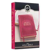 Load image into Gallery viewer, Pink Faux Leather King James Version Deluxe Gift Bible with Thumb Index KJV115