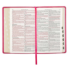 Load image into Gallery viewer, Pink Faux Leather King James Version Deluxe Gift Bible with Thumb Index KJV115