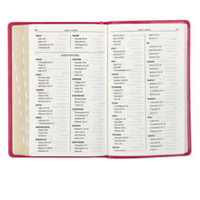Load image into Gallery viewer, Pink Faux Leather King James Version Deluxe Gift Bible with Thumb Index KJV115
