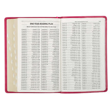 Load image into Gallery viewer, Pink Faux Leather King James Version Deluxe Gift Bible with Thumb Index KJV115