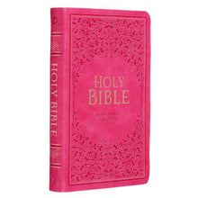 Load image into Gallery viewer, Pink Faux Leather King James Version Deluxe Gift Bible with Thumb Index KJV115
