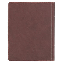 Load image into Gallery viewer, Brown and Pink Faux Leather Hardcover Note-taking Bible KJV128