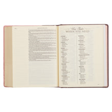 Load image into Gallery viewer, Brown and Pink Faux Leather Hardcover Note-taking Bible KJV128