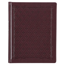 Load image into Gallery viewer, Burgundy Diamond Grid Faux Leather Hardcover Large Print KJV Note-taking Bible - KJV190