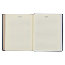 Load image into Gallery viewer, Navy Blue Floral Faux Leather Hardcover Large Print KJV Note-taking Bible - KJV191