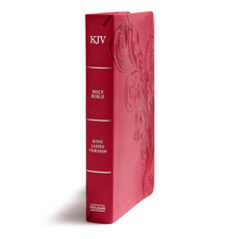 Load image into Gallery viewer, KJV Giant Print Reference Bible, Pink LeatherTouch, Indexed