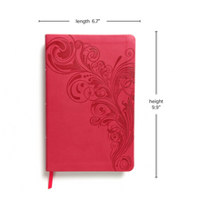 Load image into Gallery viewer, KJV Giant Print Reference Bible, Pink LeatherTouch, Indexed