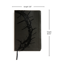 Load image into Gallery viewer, KJV Large Print Personal Size Reference Bible, Charcoal Leathertouch